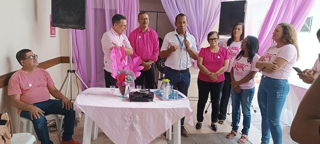 Campanha outubro rosa no sintrafs ft Paulo José acorda cidade