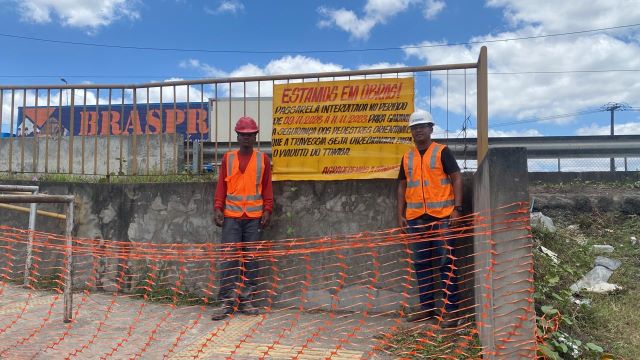 obras na passarela