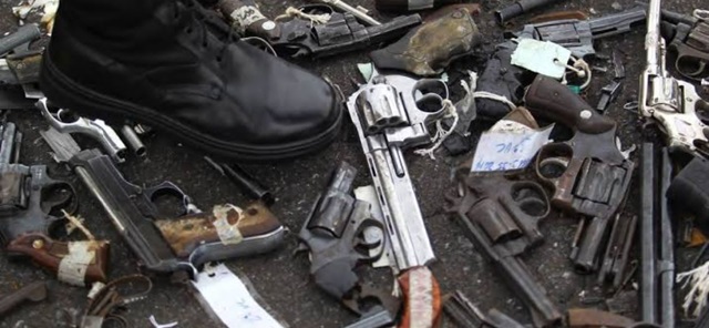 destruição de armas em Alagoinhas