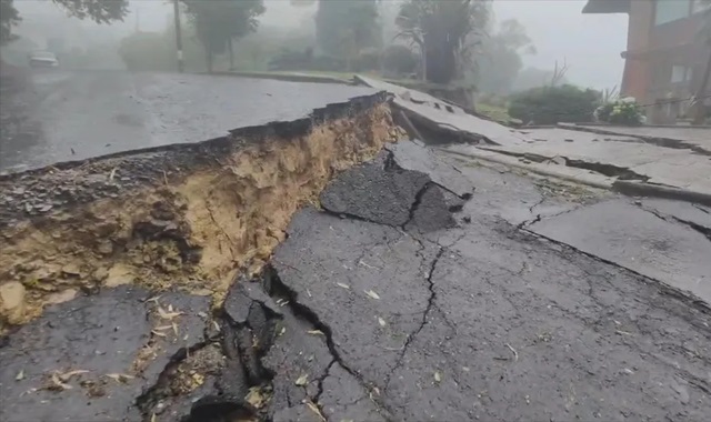 Prédio desaba em Gramado antes e depois