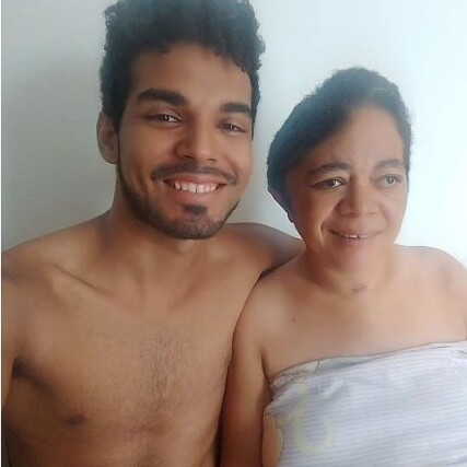 caio luz e a mãe