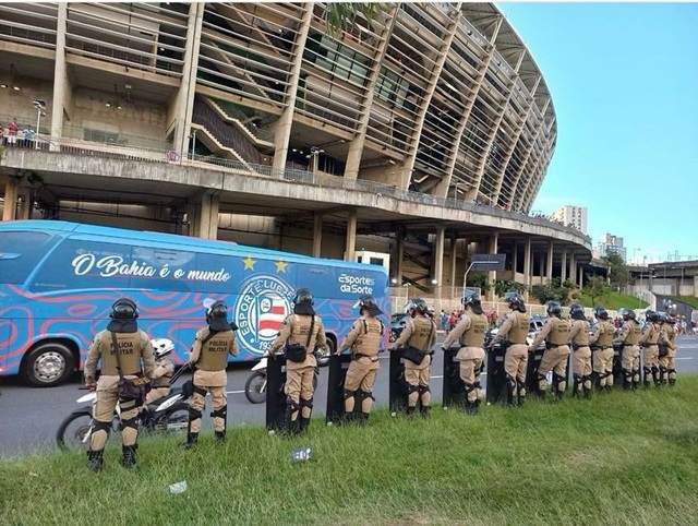 Policiamento na Arena Fonte Nova