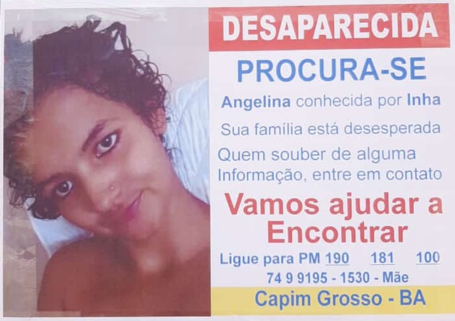 desparecida - Angelina - campim grosso ba