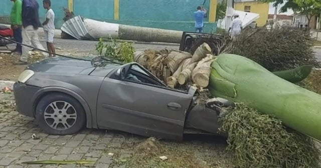 Carro destruído