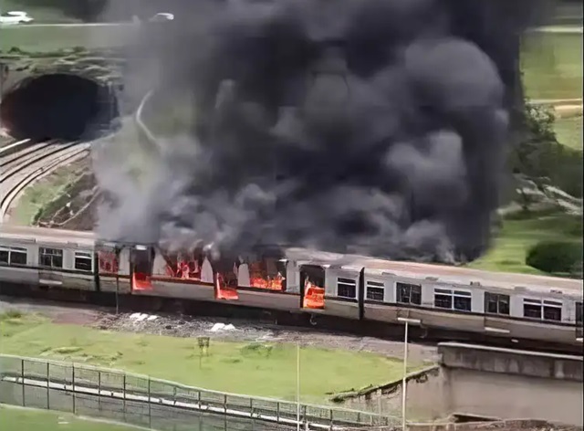 Incêndio em vagão no distrito federal