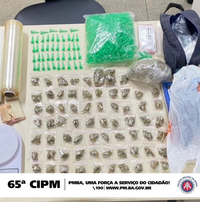 65ª CIPM apreende drogas e prende homem em flagrante durante a 19ª edição da Operação Força Total