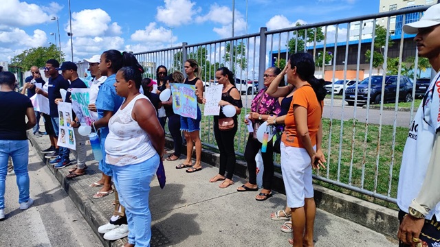 manifestação por justiça por Brayan