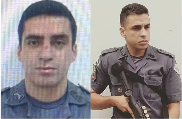 Samuel Wesley Cosmo (à esquerda) e Kennedy Willian Cosmo (à direita) policiais - Reprodução