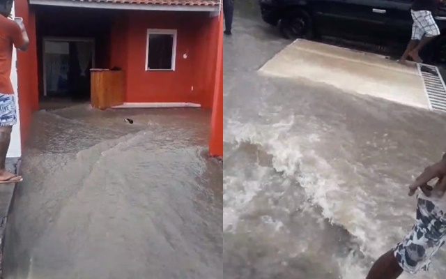 Casa é invadida pela água da chuva no bairro Conceição II