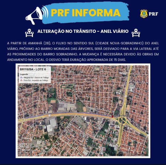 card prf interdição trecho do anel de contorno 