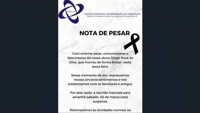 nota de pesar