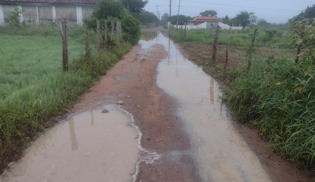 Rua próximo a estrada de Tiquaruçu