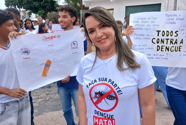 Caminhada contra a Dengue na UBS do CASEB1 em parceria com o Colégio Odorico Tavares