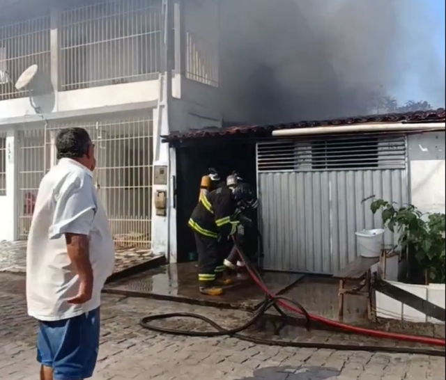 incêndio em residência