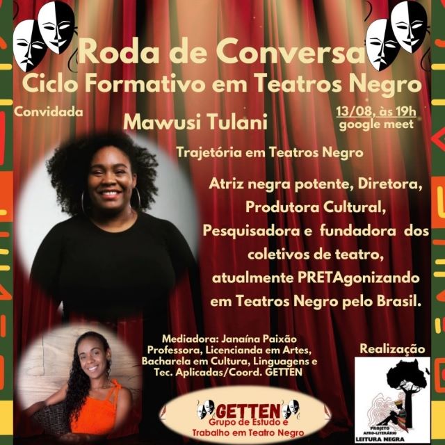 cartaz evento teatro negro getten