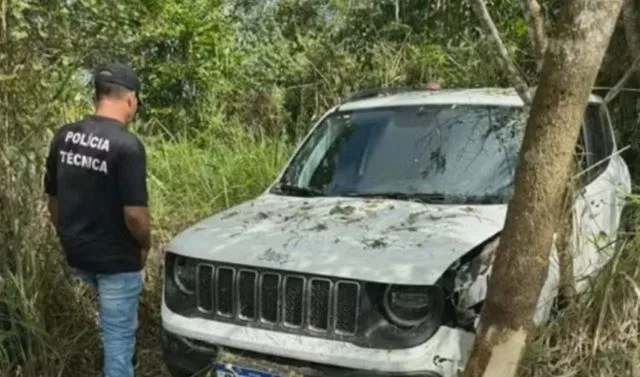 Carro da delegada bateu contra árvore, segundo suspeito, após ela puxar volante durante discussão