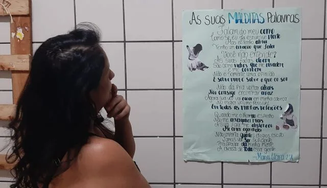 cartaz poema trabalho de escola gordofobia 