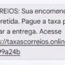 pint mensagem de texto golpe pagamento de taxa dos correios