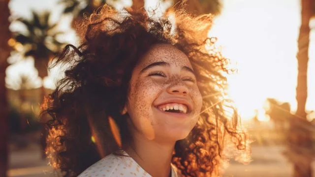 pessoa feliz felicidade alegria sorriso mulher menina